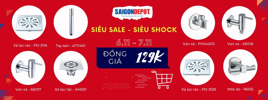 Mua sắm cho nhà với deal đồng giá 129k.